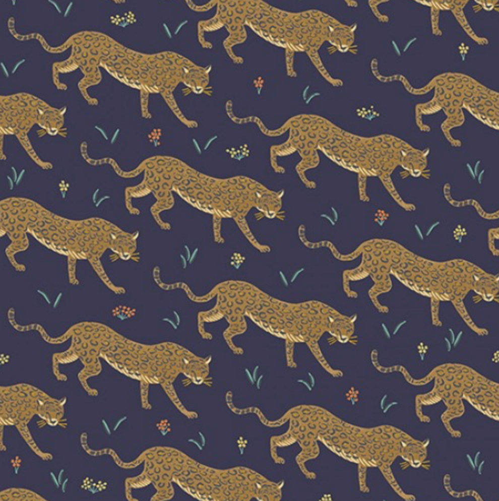 Camont by Rifle Paper Co - Leopard Metallic Navy