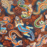 Oasis fabric - Gondwana Lizard