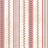 Maywood Studios Fabric - Stitched Ticking - Natural/Red
