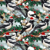 KK Fabrics Festive Friends Magpies
