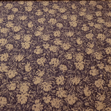 William Morris Inspired F775 Black/Tan 100% Cotton Fabric WOF 110cm-112cm