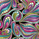 Cat-I-Tude – 4203M Paisley Multi Fabric Fabric WOF 110cm- 112cm