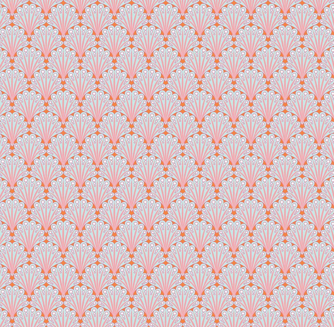 FLOURISH C17453 AQUA 100% COTTON