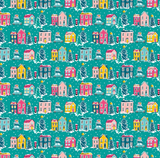 LIBERTY FABRICS HOLIDAY VILLAGE 6880A 100% Cotton Fabric