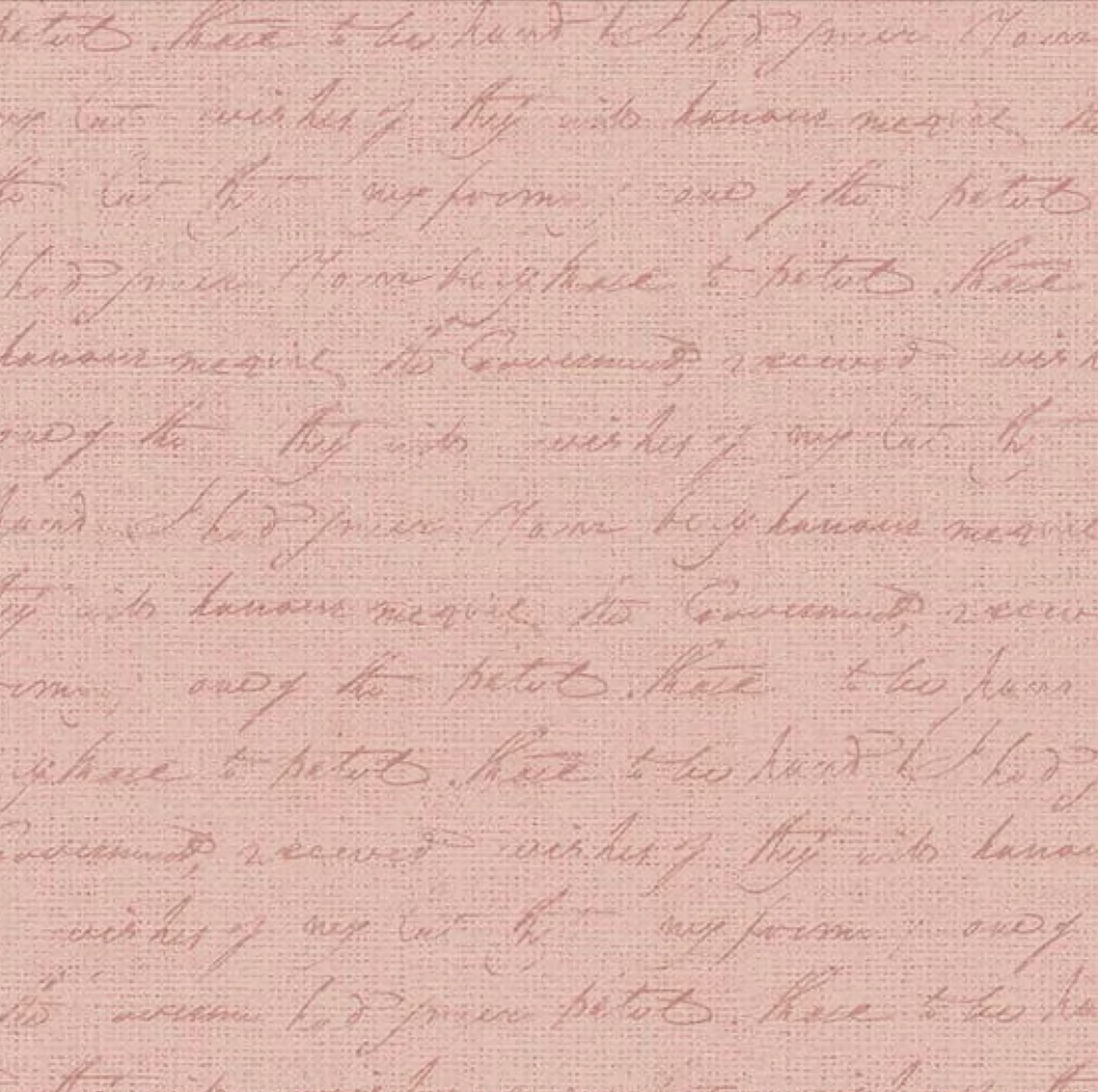 Petal Bouquet Script Text 100% Cotton Fabric