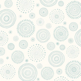 Mini Menagerie - Tossed Geo Wheels - Cream/Teal- 100% Cotton  Fabric (1 metre piece)