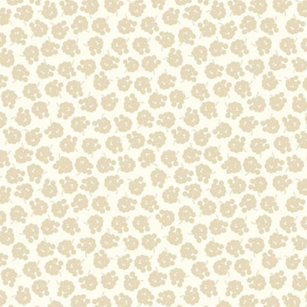 Coastal Walk | Karen Lewis Textiles | Tiny Tansy - Putty 100% Cotton  Fabric (1 metre piece)