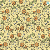 Scary Scraps Yellow Fall Floral # C17608 100% Cotton  Fabric (1 metre piece)