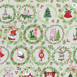 Mistletoe & Holly C16401- 100% Cotton  Fabric (1 metre piece)