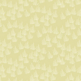 A repeating pattern of small white brushstroke grass or reed motifs on a pale yellow background.