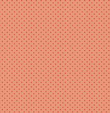 A repeating pattern of small red dots arranged in diagonal rows on a warm coral-orange background.