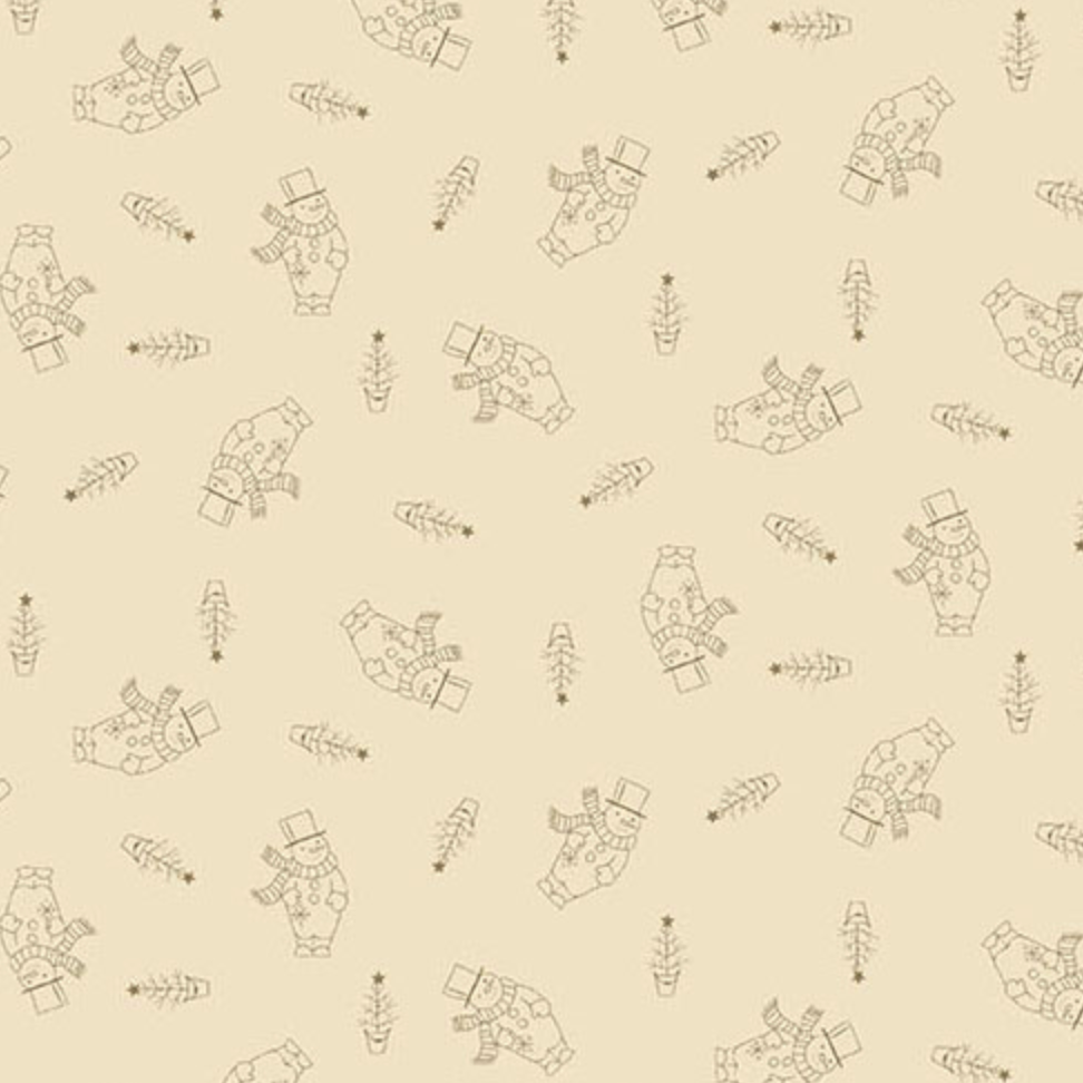 Snowman Patt 10316 100% Cotton  Fabric (1 metre piece)