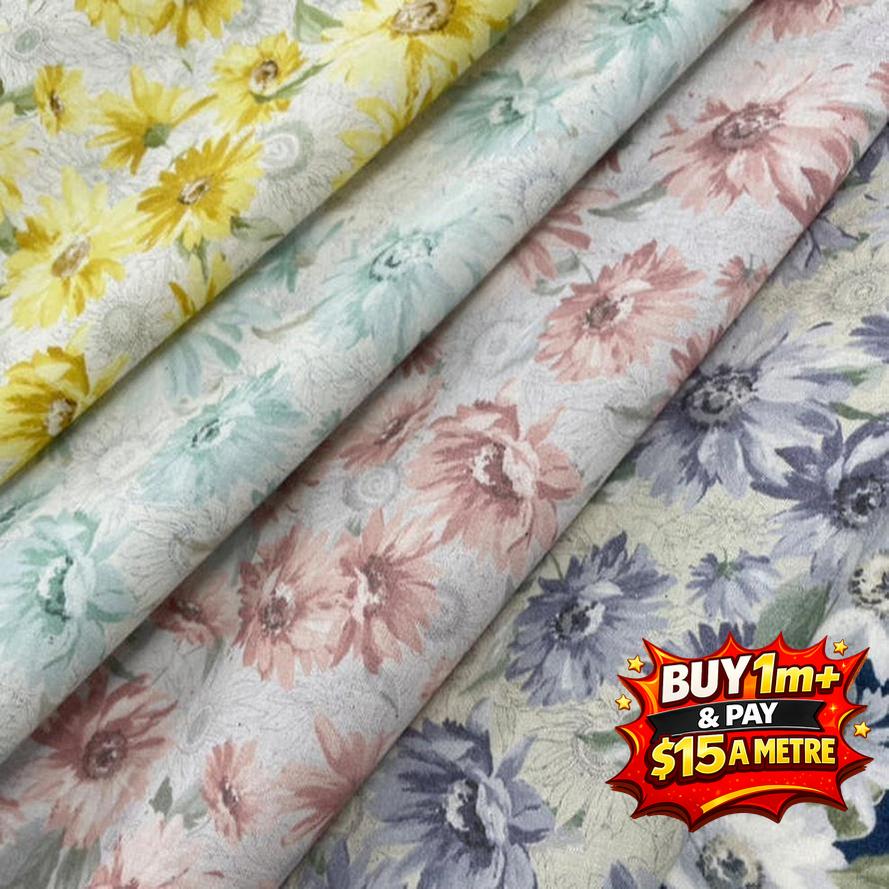 Seeded Cotton Shirting Print, 108cm, 115gsm 850478 D#1-5