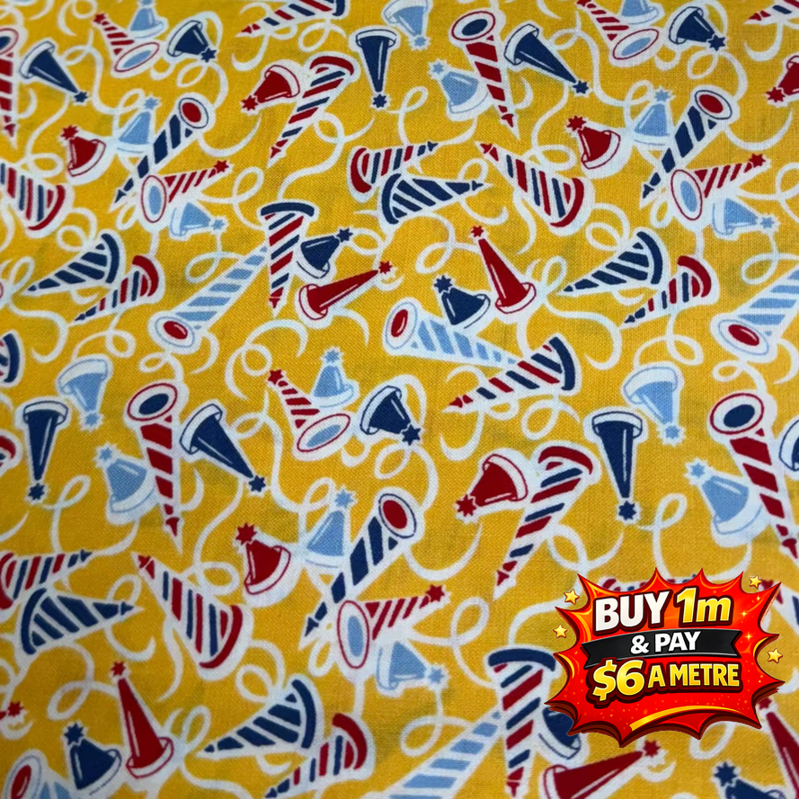 Serengeti Patt 1017 100% Cotton Fabric WOF 110cm- 112cm Final Clearance $6m (1m min cut)