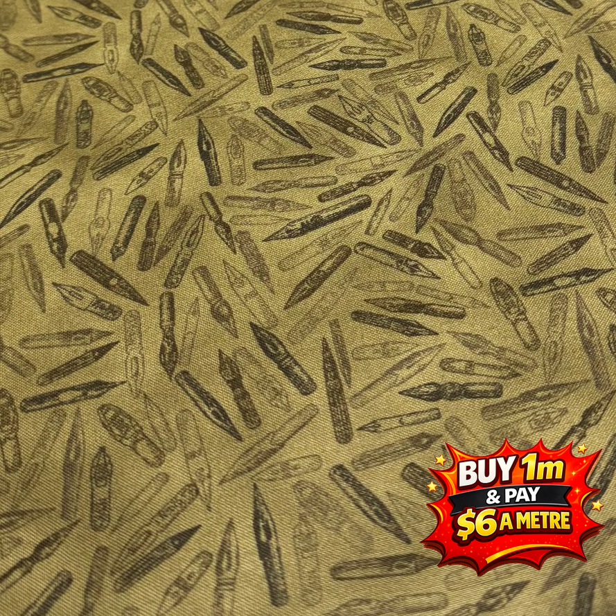 Serengeti Patt 1017 100% Cotton Fabric WOF 110cm- 112cm Final Clearance $6m (1m min cut)