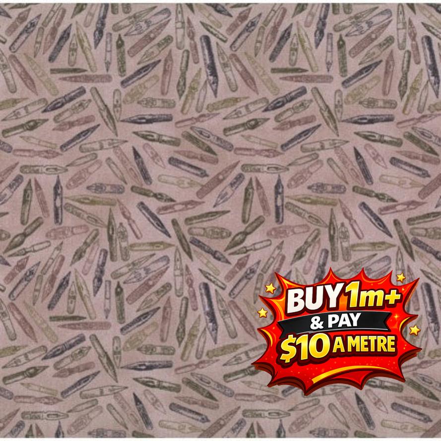 Serengeti Patt 1017 100% Cotton Fabric WOF 110cm- 112cm Final Clearance $6m (1m min cut)