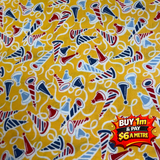 Serengeti Patt 1017 100% Cotton Fabric WOF 110cm- 112cm Final Clearance $6m (1m min cut)