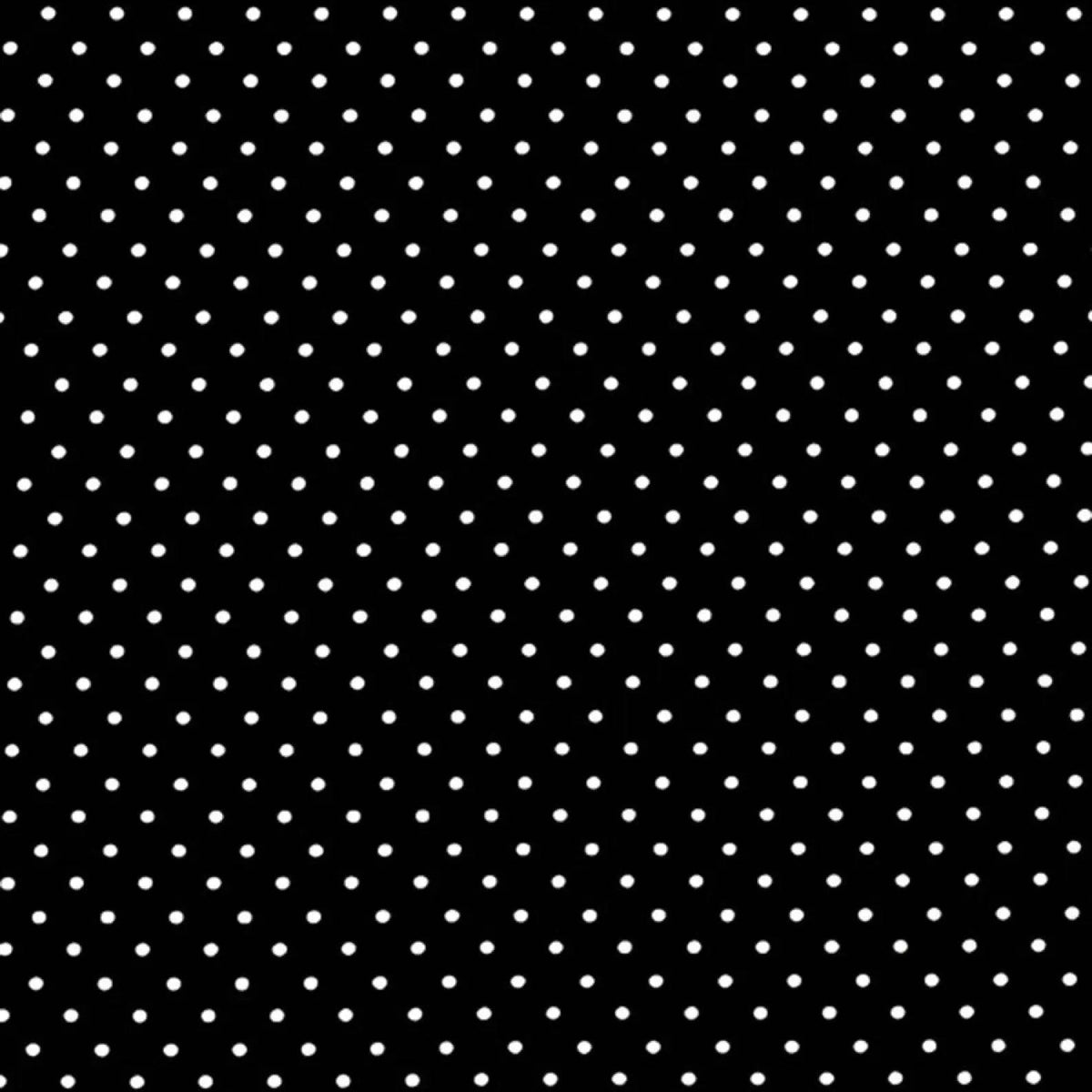 Sevenberry Pin Dots on Black 100% Cotton Fabric WOF 110cm-112cm