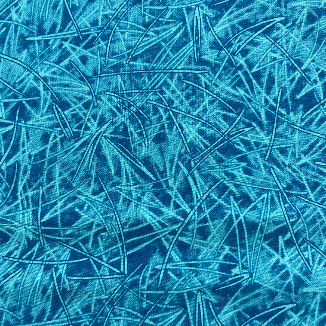 Sew Easy Blue 100% Cotton Fabric WOF 110cm-  112cm