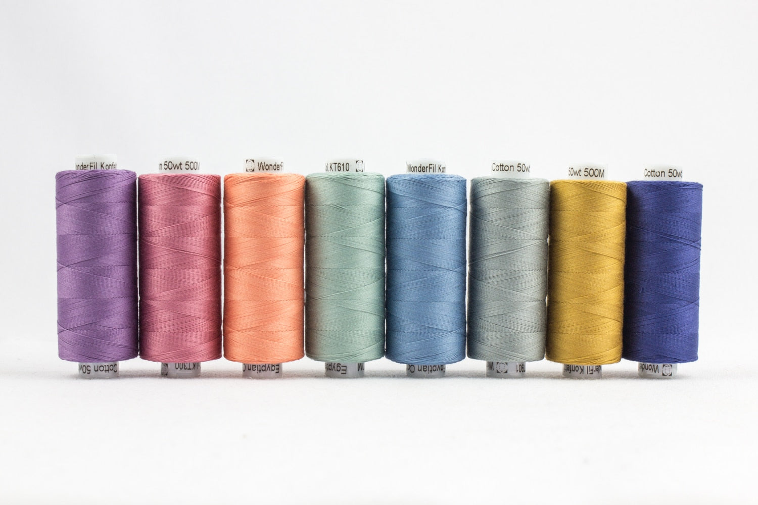 WonderFil Konfetti Packs – 50Wt Egyptian Cotton – 8 x 500m