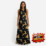 Stocking Stuffers Deer on Black and Gold DV6426