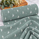 Deep Teal-Green Whimsical Scattered Print Premium 100% Cotton Fabric 46cm x 55cm
