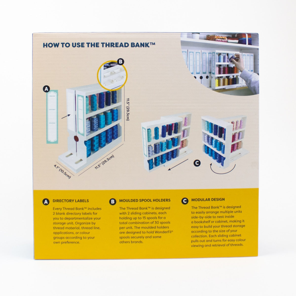 WonderFil Thread Bank – Thread Storage Cabinet (30 Spools)