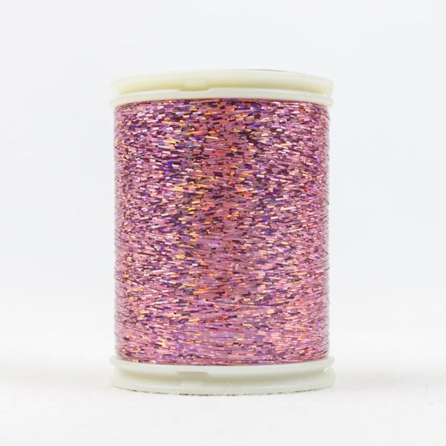 Thread - Hologram Slitted Metallic - HC8153 - Pink - 300m/328yd