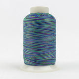Thread - Lint-Free Cotton - Silco™ 35Wt - SCM17 - Purple/Blue/Green - 700m/766yd
