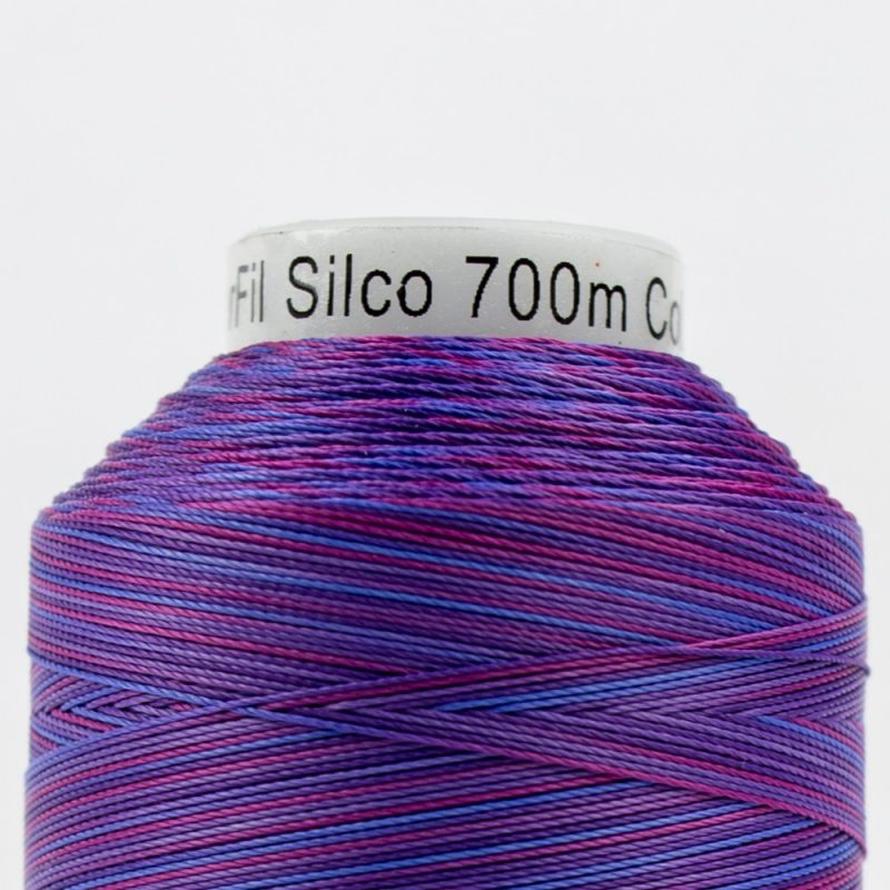 Thread - Lint-Free Cotton - Silco™ 35Wt - SCM19 - Purple/Blue/Red - 700m/766yd