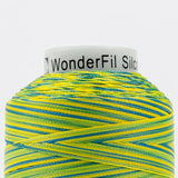 Thread - Lint-Free Cotton - Silco™ 35Wt - SCM22 - Blue/Yellow/Green - 700m/766yd