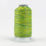 Thread - Lint-Free Cotton - Silco™ 35Wt - SCM22 - Blue/Yellow/Green - 700m/766yd