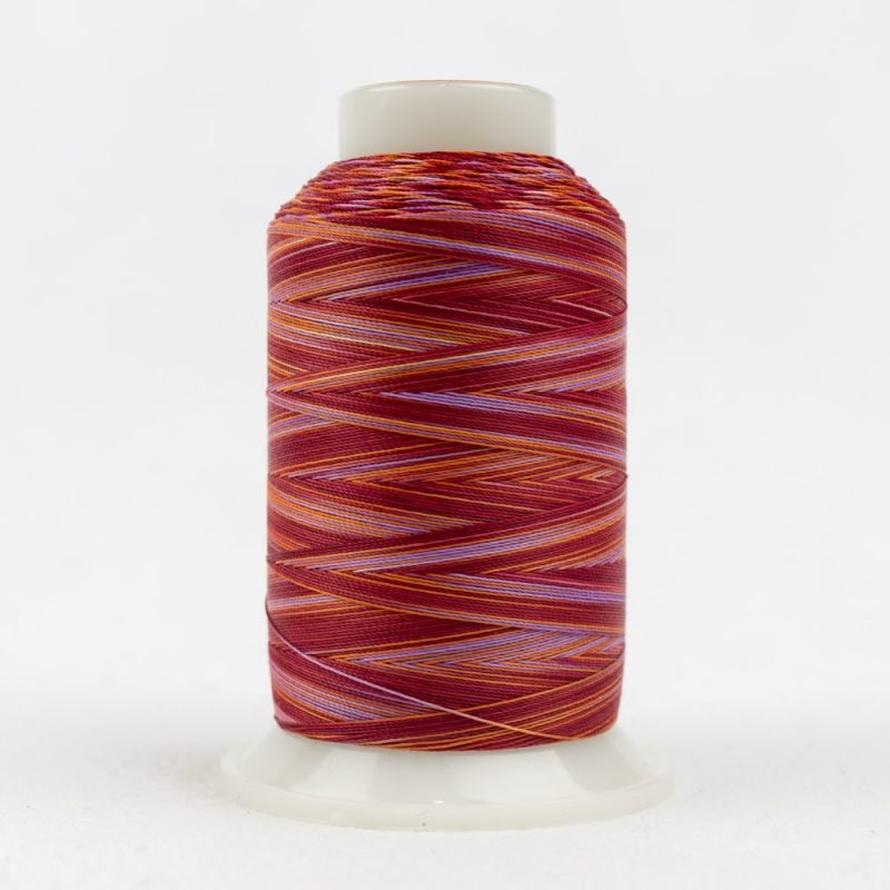 Thread - Lint-Free Cotton - Silco™ 35Wt - SCM30 - Purple/Orange/Red - 700m/766yd