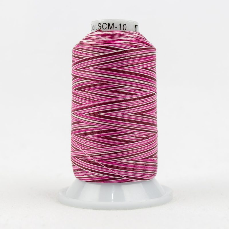 Thread - Lint-Free Cotton - Silco™ 35Wt - SCM10 - Burgundy/Fuchsia/Pinks - 700m/766yd