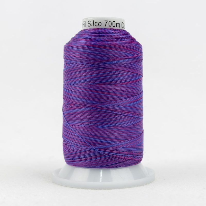 Thread - Lint-Free Cotton - Silco™ 35Wt - SCM19 - Purple/Blue/Red - 700m/766yd