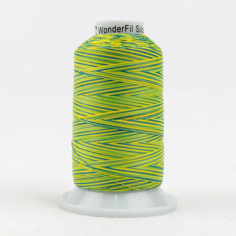 Thread - Lint-Free Cotton - Silco™ 35Wt - SCM22 - Blue/Yellow/Green - 700m/766yd