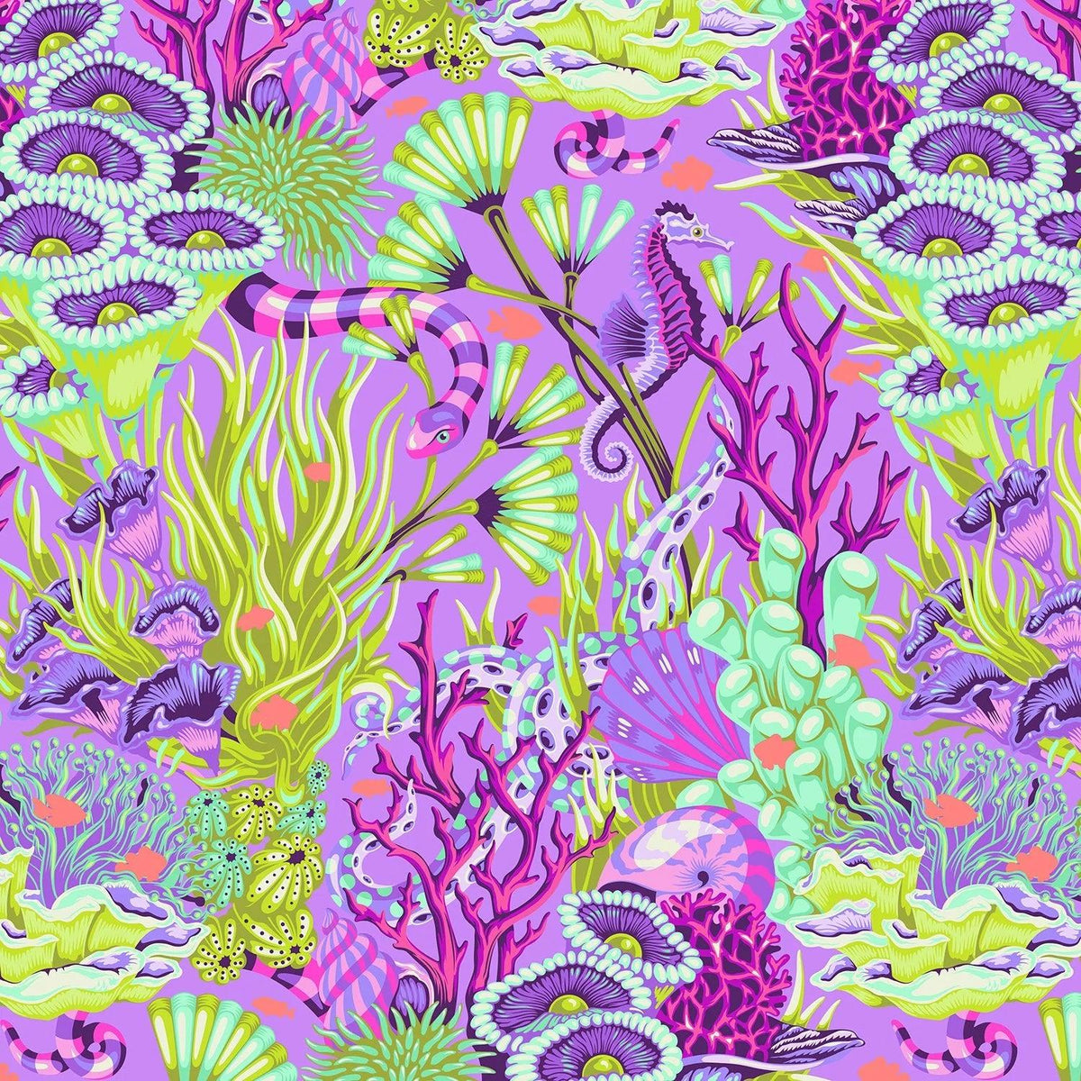 Tula Pink Floral Reef – Reef What You Sew – Ultraviolet (PWTP264)