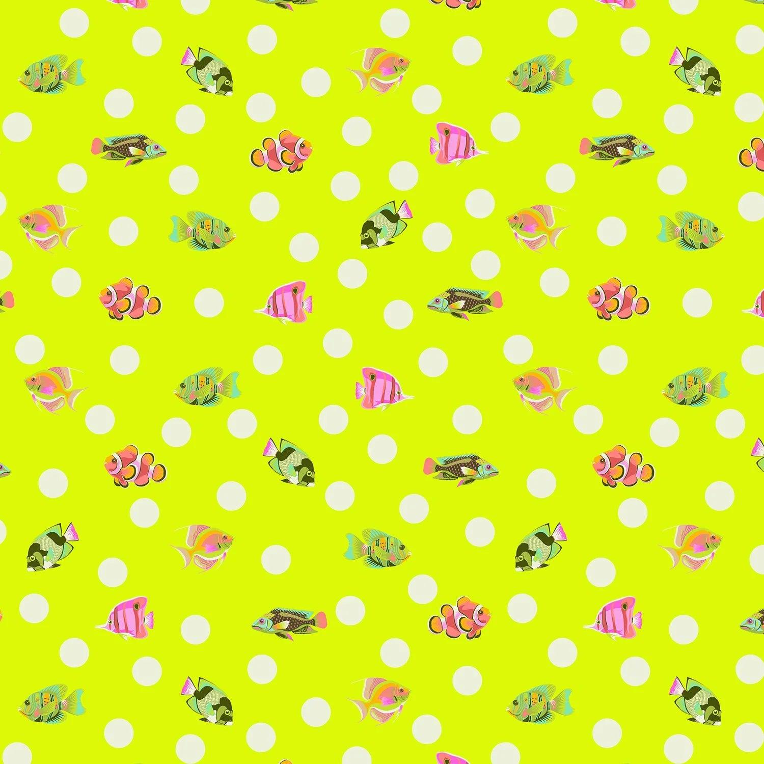 Tula Pink Floral Reef – School Crossing – Seagrass (PWTP268)