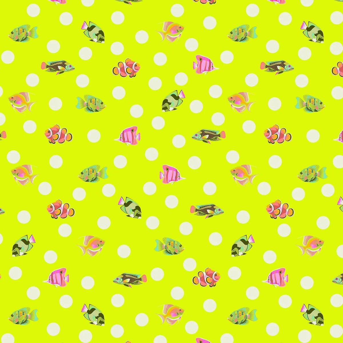 Tula Pink Floral Reef – School Crossing – Seagrass (PWTP268)