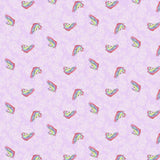 Tula Pink Full Moon Forest II Sofishticated Blossom Fabric in Pink with Fish and Floral Design