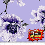 Twilight Floral CP7918 100% Cotton Fabric WOF 110cm- 112cm