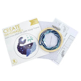 Mini Cross Stitch Kit with Hoop - Whale | Create Handmade