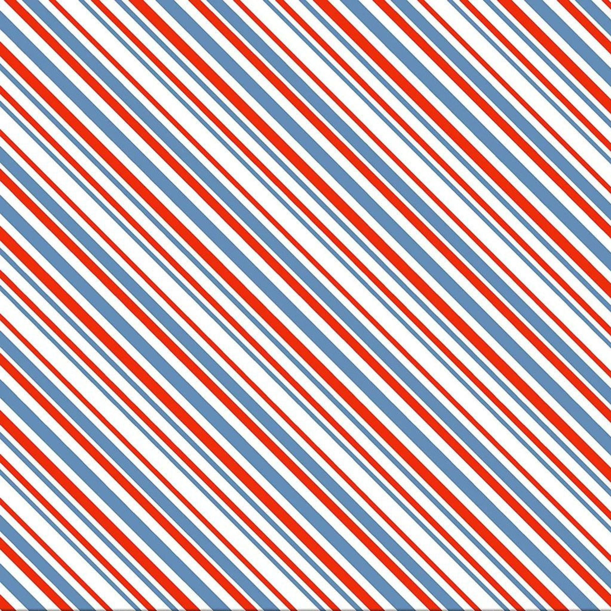 Clothworks Keep On Truckn Stripe Red, White and Blue Quilt Fabric  [1145]