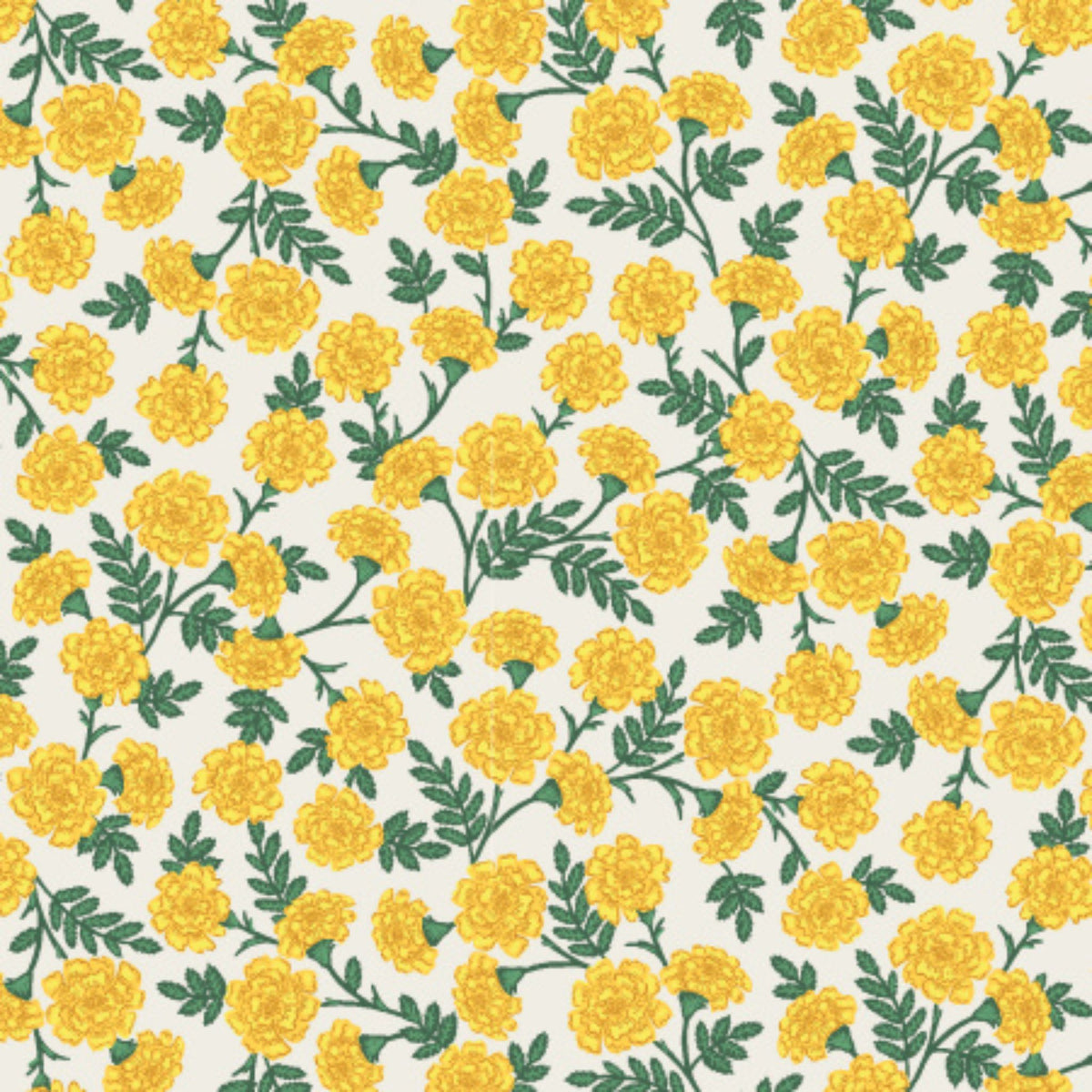 RP904-YE1 Bramble - Dianthus - Yellow Fabric [1362)