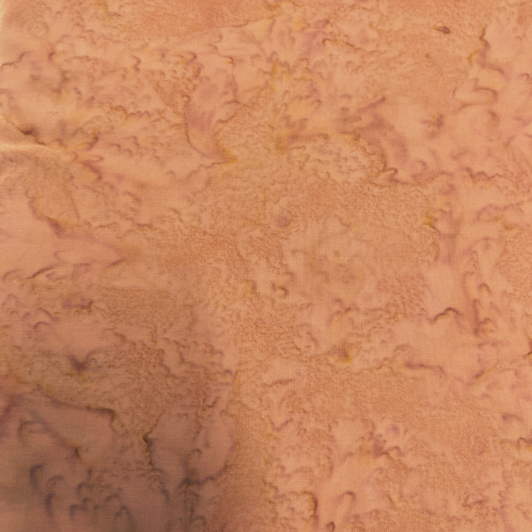 Peach Batik 100% Cotton Fabric WOF 110cm-112cm