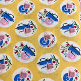 Kei Fabric Sweet Home Tea Time Yellow (1217]