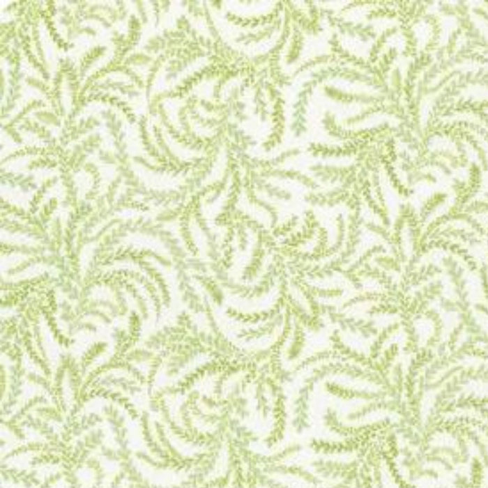 1m End of Bolt WOF (BPC229) Love Birds Green on Cream Brushed Foliage