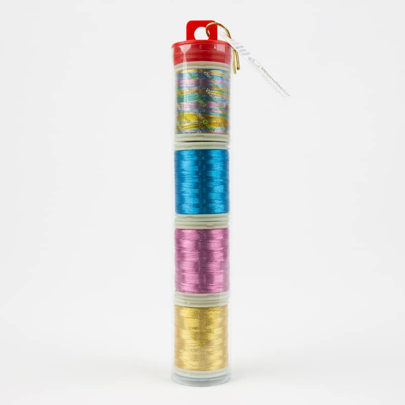 WonderFil Metallic Tubes – Spotlite 40Wt – 4 Mini Spools