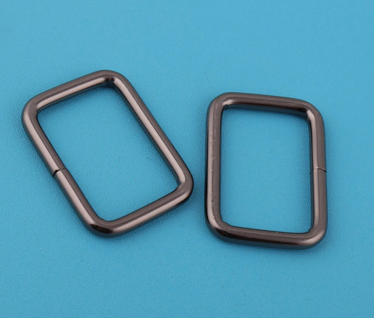 Voodoo Bag Hardware 20mm Gunmetal Rectangle Rings -4pk