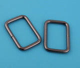 Voodoo Bag Hardware 20mm Gunmetal Rectangle Rings -4pk